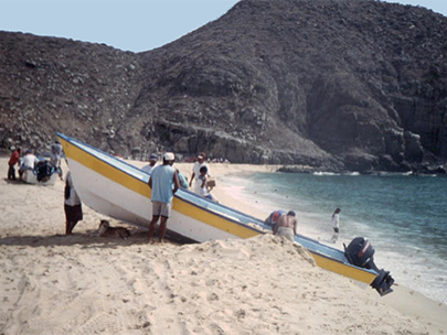 Panga Landing On Beach