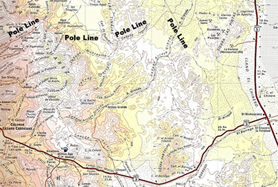 Baja Pole Line Map